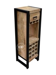 Szafka na Wino Barek Industrialny z Drewna i Metalu | Meble Loftowe