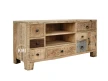 meble industrialne drewniana szafka rtv CHAKRA naturalny odcień 120 cm
