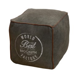 Pufa bawełniana Vintage – postarzana | meble loftowe