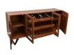 komoda na wino z 3 szufladami w srodku brazowe drewno loft