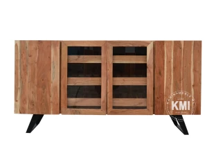Komoda na Wino Organic z Drewna Akacji 178 cm - Meble Loftowe