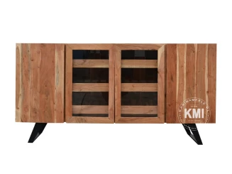Komoda na Wino Organic z Drewna Akacji 178 cm - Meble Loftowe