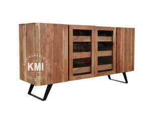 Komoda na Wino Organic z Drewna Akacji 178 cm - Meble Loftowe