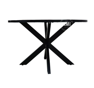 Okrągły Stół Loftowy 130 cm – Stare Drewno | Meble Industrialne