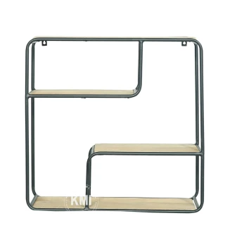 Półka Industrialna z Drewna Mango i Metalu Milo 65 cm