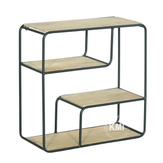 Półka Industrialna z Drewna Mango i Metalu Milo 65 cm