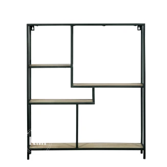Loftowa konsola z drewna mango i metalu – industrialny stolik 90 cm