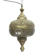 Lampa orientalna marokańska złota – widok z boku