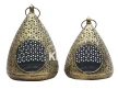 dekoracje marokańskie złoty lampion orientalny indyjski marokański - komplet 2 sz