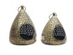 dekoracje boho złoty lampion orientalny indyjski marokański - komplet 2 sz