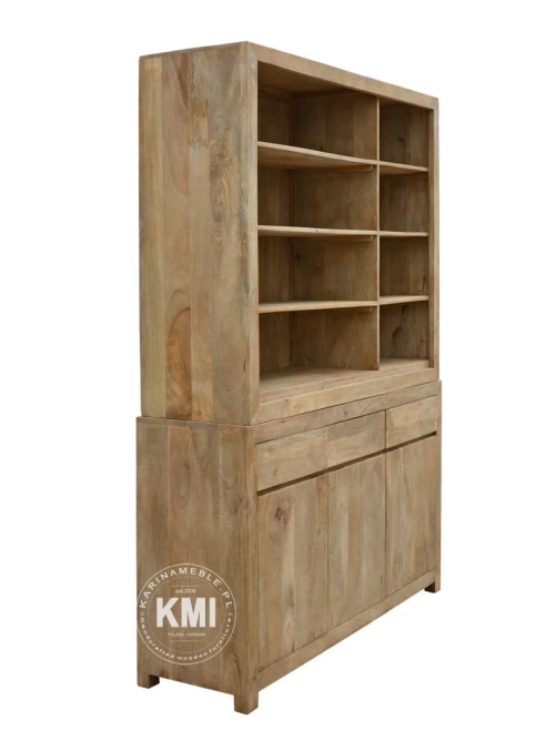 meble loftowe do gabinetu duży regał biblioteczka Mango 150 cm lite drewno
