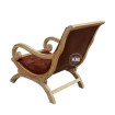 meble do salonu kolonialny fotel Panama drewno skóra