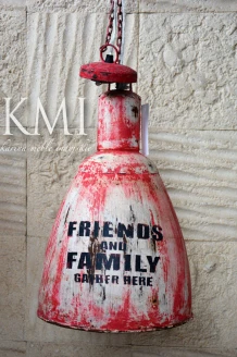 meble kolonialne | loftowa lampa industrialne M-3696 red