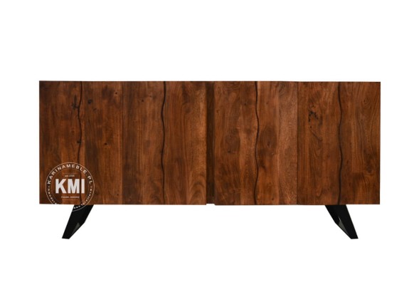 Drewniana komoda ORGANIC – nowoczesny design, przestronne półki i lite drewno