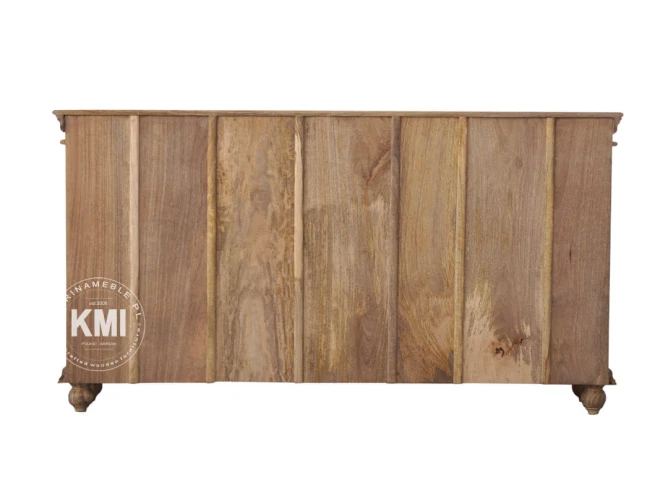 drewniana komoda boho - widok tyłu