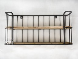 Industrialna półka wisząca BAKERS – metalowa, styl loftowy