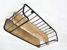 Industrialna półka wisząca BAKERS – metalowa, styl loftowy