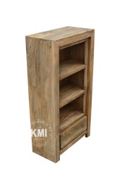 meble drewniane mała biblioteczka z szufladą