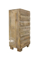 Komoda WAVE z drewna mango – wysoki słupek w stylu indyjskim