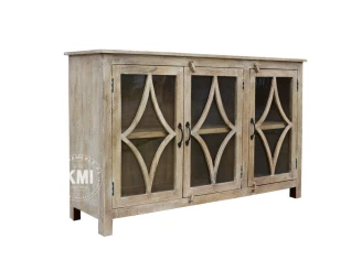 meble do jadalni drewniana komoda Vintage Princess bielona