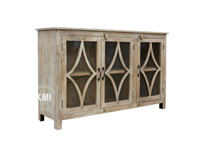 meble do jadalni drewniana komoda Vintage Princess bielona