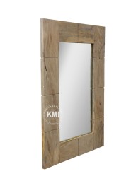 Proste lustro z drewna mango 90×60 – meble indyjskie, drewniane