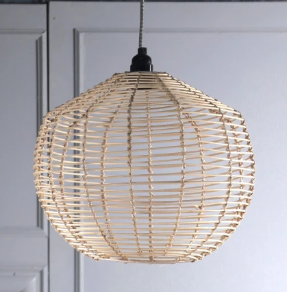 Lampa Rattanowa SAWANA – Ażurowy Styl Boho z Naturalnego Rotanu