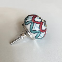 Ceramiczna Gałka Meblowa – Ręcznie Malowany Uchwyt w Stylu Orientalnym