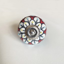 Ceramiczna Gałka Meblowa – Ręcznie Malowany Uchwyt w Stylu Orientalnym