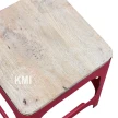 meble indyjskie metalowy stołek loftowy RED