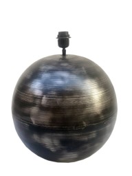 Czarna Lampa Loftowa Kula XL – Metalowa, Postarzana