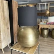 Złota lampa industrialna kula – metalowa, bez klosza