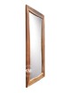 minimalistyczne lustro w drewnianej ramie organic styl industrialny
