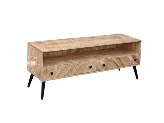 meble indyjskie drewniana postarzana szafka rtv RIVERSIDE 150 cm