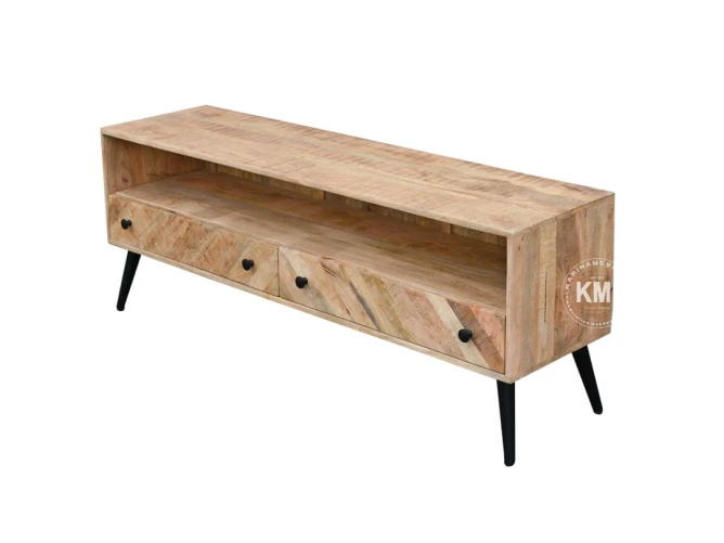 meble nowoczesne drewniana postarzana szafka rtv RIVERSIDE 150 cm