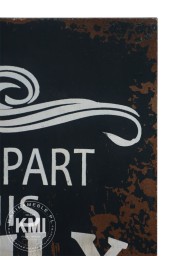 Panel dekoracyjny Family | Styl loftowy, czarny nadruk postarzane