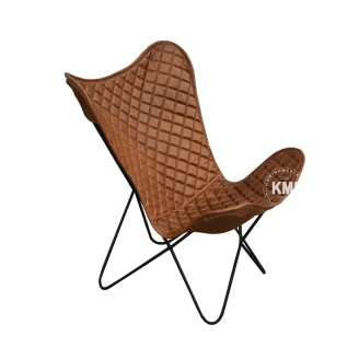 meble loftowe industrialny fotel Butterfly CHECKED