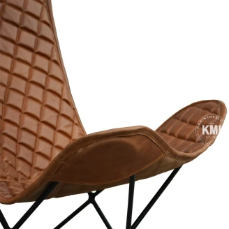 meble do salonu industrialny fotel Butterfly CHECKED