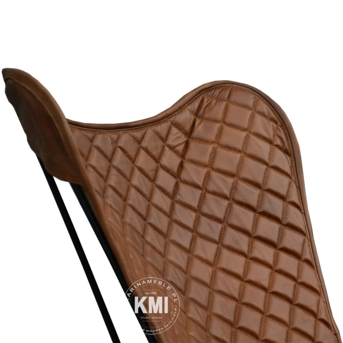 meble do sypialni industrialny fotel Butterfly CHECKED