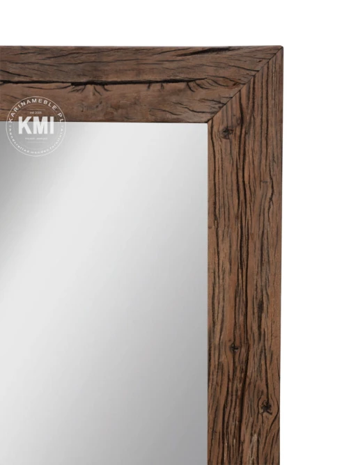 meble loftowe lustro vintage w ramie ze starego drewna Driftwood 120x90