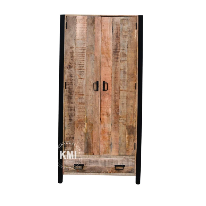 front szafy industrialnej na wysokich metalowych nozkach stelarza meble w stylu loft