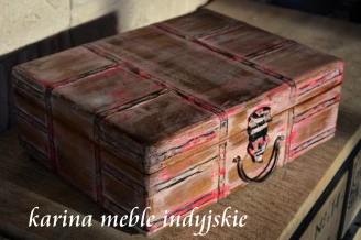 SKRZYNKA KUFEREK VINTAGE - KARINA MEBLE INDYJSKIE