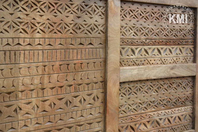 meble boho panel dekoracyjny drewniany zagłówek MONSOON