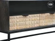 salon w stylu loft drewniana szafka rtv CHECKERS