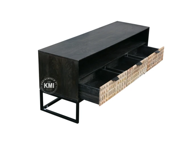 meble designerskie drewniana szafka rtv CHECKERS