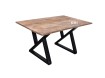 Stół loftowy 120x90 – drewno mango postarzałe, widok z przodu