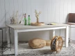 Stół Hampton 152x90 białe nogi drewniany blat aranżacja jadalnia styl nadmorski