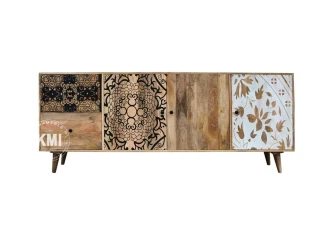 meble indyjskie drewniana komoda Qumin boho scandi