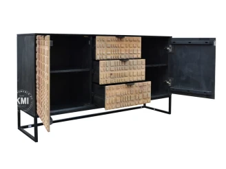 meble loftowe z litego drewna  komoda CHECKERS 150 cm
