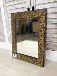 meble orientalne kolorowe indyjskie lustro 42x50
